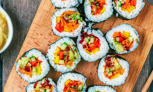Rainbow Sushi Roll